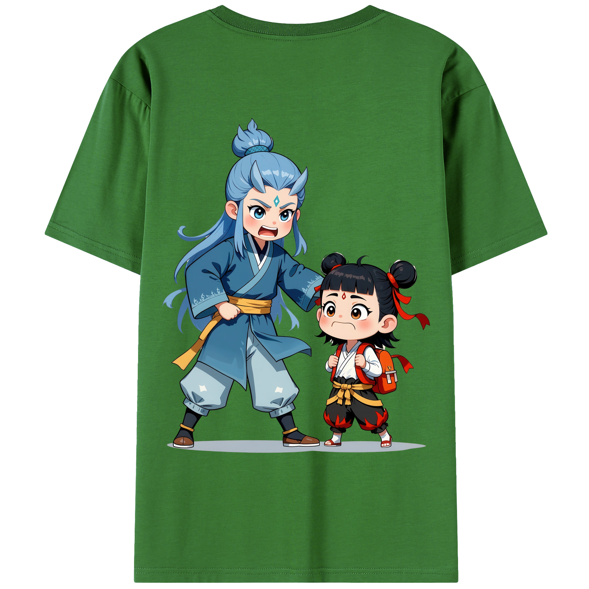 （画像用） Ne Zha 2 ナタ 魔童の大暴れ レディース半袖Tシャツ(バックプリント)